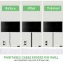 Upgraded Cable Concealer, PVC Cord Cover, 94.5in Paintable Cord Hider to Hide Wires for TV and Computers in Home Office 6X L15.75in W1.18in H0.6in, CC02 Black
