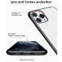 DTTO Compatible with iPhone 11 Pro Max Case, Slim Fit Clear Soft TPU Cover with Metal Luster Edge for 2019 iPhone 6.5 Inch，Black
