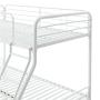 Amazon Basics Heavy Duty Twin-Over-Full Metal Bunk Bed, Easy Assembly with Enhanced Upper-Level Guardrail, White