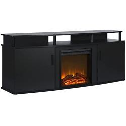 Ameriwood Home Carson Electric Fireplace TV Console for TVs up to 70'', Black