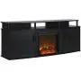 Ameriwood Home Carson Electric Fireplace TV Console for TVs up to 70'', Black