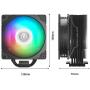 Vetroo V5 CPU Air Cooler w/ 5 Heat Pipes 120mm PWM Processor 150W TDP Fan Intel LGA 1200 115X / AMD Ryzen AM4 Universal Socket w/Addressable RGB Lights Sync(V5, Black)