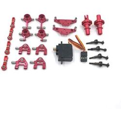 Baoer RC Car Accessories,Wltoys Metal Full Set Upgrade for 1/28 P929 P939 K979 K989 K999 k969 RC Car Parts red