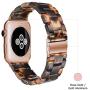 Light Apple Watch Band - Fashion Resin Comfortable iWatch Band Compatible with Stainless Steel Buckle for Apple Watch Series SE Series 6 Series 5 Series 4 Series 3 2 1 (Tortoise Stone New, 38mm/40mm)