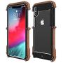 iPhone Xs Max Wood Metal Frame Case,Drop Protection Ultra Thin Aluminum Metal Cover Protective Case Shockproof Dropproof Bumper Frame for Apple iPhone Xs Max 6.5inch 2018 (Black)