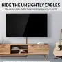 Cord Cover, Delamu 157in Cable Concealer Cable Cover Channel, PVC Cord Hider on Wall, Paintable Cable Raceway, Cuttable Wire Covers for Cords, Cable Hider to Hide Wall Mounted TV, CC01-Brown