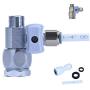 YUHX Metal Brass 3/8 Feed Water Adapter Water Line T Valve Adapter 1/4'' OD Push Fit Angle Stop Adapter for Water Purifier RO System,ice maker,Fits Both 3/8'' & G1/2'' Connection water line splitter 1/4 YUHX Metal Brass 3/8 Feed Water Adapter Water Line T Valve Adapter 1/4'' OD Push Fit Angle Stop Adapter for Water Purifier RO System,ice maker,Fits Both 3/8'' & G1/2'' Connection water line splitter 1/4