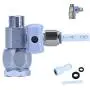 YUHX Metal Brass 3/8 Feed Water Adapter Water Line T Valve Adapter 1/4'' OD Push Fit Angle Stop Adapter for Water Purifier RO System,ice maker,Fits Both 3/8'' & G1/2'' Connection water line splitter 1/4 YUHX Metal Brass 3/8 Feed Water Adapter Water Line T Valve Adapter 1/4'' OD Push Fit Angle Stop Adapter for Water Purifier RO System,ice maker,Fits Both 3/8'' & G1/2'' Connection water line splitter 1/4