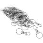 Swivel Clasps Lanyard Snap Hook with Key Rings,Metal Lanyard Hook Lobster Claw Clasp(110 Pieces)