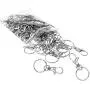 Swivel Clasps Lanyard Snap Hook with Key Rings,Metal Lanyard Hook Lobster Claw Clasp(110 Pieces)