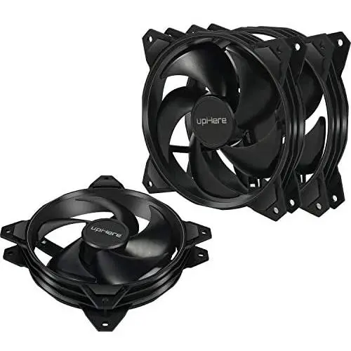 uphere Long Life Computer Case Fan 120mm Cooling Case Fan for Computer Cases Cooling Black 3-Pack, PF120BK3-3 uphere Long Life Computer Case Fan 120mm Cooling Case Fan for Computer Cases Cooling Black 3-Pack, PF120BK3-3