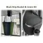 Replacement for Oklahoma Joes 9518545P06 Smoker Grease Drip Bucket,Black Metal Pail with 12 Pack Aluminum Grill Bucket Liner/Drip Insert Replacement for Oklahoma Joes 9518545P06 Smoker Grease Drip Bucket,Black Metal Pail with 12 Pack Aluminum Grill Bucket Liner/Drip Insert