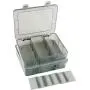 Upgrade 2 Pack Plastic Storage Organizer Box, Storage Container, Jewelry Organizer, Parts Storage Box with Dividers for Crafts, Beads, Buttons, Ornaments, Metal Parts, and More (9 Grids 2 Pack)