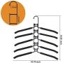 YiSeyruo Clothes Hangers Space Saving: 4 Pack 5 in 1 Multi Layer Metal Hanger Racks Non-Slip Foam Padded Heavy Duty Thick Magic Hanger Closet Organizers and Storage for Coat Sweater Suit T-Shirt.