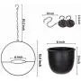 2 Pack Eco Joy Boho Metal Hanging Planters with 6'' Pot (Detachable) + Hook + Chain | Hanging Planters Indoor, Modern Wall & Ceiling Planters, Mid Century Planter for Indoor & Outdoor, NO Plant incld