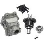 F Fityle Metal Gearbox Covers Housing Shell + Diff Gear Parts for WLTOYS 144001 1/14 RC Car Replacement - Gearbox Housing + Differential Gear Silver