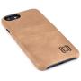 Dockem iPhone SE 2, iPhone 8/7 Wallet Case with Built-in Metal Plate for Magnetic Mounting & 2 Credit Card Holder Slots (M2, Khaki Tan, Exec Smooth Synthetic Leather)