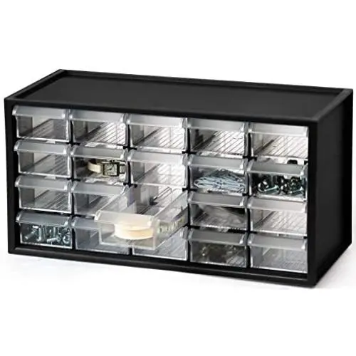 livinbox 20 Drawer Plastic Parts Storage Hardware and Craft Cabinet, Desktop Hardware Storage Organizer Multi Use Compartment Container Black, A9-520, 14.9 x 6.1 x 7.4Inch livinbox 20 Drawer Plastic Parts Storage Hardware and Craft Cabinet, Desktop Hardware Storage Organizer Multi Use Compartment Container Black, A9-520, 14.9 x 6.1 x 7.4Inch