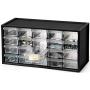 livinbox 20 Drawer Plastic Parts Storage Hardware and Craft Cabinet, Desktop Hardware Storage Organizer Multi Use Compartment Container Black, A9-520, 14.9 x 6.1 x 7.4Inch