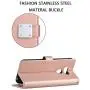 swp for LG Harmony 4 Case, LG Harmony 4 Wallet Case w/Wristlet Magnetic Metal Snap, Folio Flip Leather Cover w/Kickstand [6 Credit Card Slots], Protective Case w/Stylus Pen for K41 (Rose Gold)