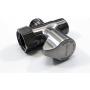 Luxe Bidet Metal T-adapter with Shut-off Valve, Winged 3-way Tee Connector, Nickel Finish, for Luxe Neo Bidets