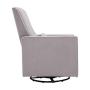 DaVinci Piper Upholstered Recliner and Swivel Glider in Grey with Cream Piping, Greenguard Gold Certified