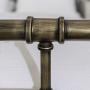 Walker Edison Vintage Metal Iron Pipe Queen Size Bed Headboard Bedroom