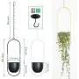 ANZOME Hanging Planter-Metal Plant Hanger, Simple Modern Planter, Hanging Planters for Indoor Plants, Home Decoration Hanging Flower Pot（Black)