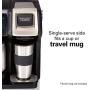 Hamilton Beach FlexBrew Thermal Coffee Maker, Single Serve & Full Pot, Compatible with K-Cup Pods or Grounds, Programmable, Black and Stainless (49966)