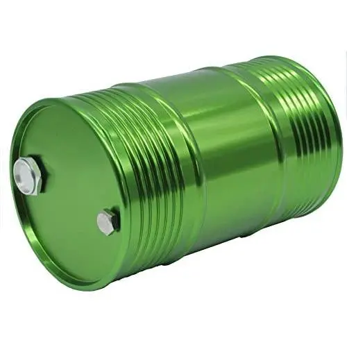 LAFEINA Metal 96mm/3.8in Oil Drum Fuel Tank Container for 1/10 RC4WD D90 SCX10 Rock Crawler RC Car Decor Parts (Green) LAFEINA Metal 96mm/3.8in Oil Drum Fuel Tank Container for 1/10 RC4WD D90 SCX10 Rock Crawler RC Car Decor Parts (Green)