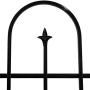 Sunnydaze 2-Piece Decorative Finial Garden Landscape Metal Border Fence, Black, 38 Inches x 49 Inches Per Panel, 8 Feet Overall