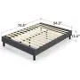 ZINUS Curtis Upholstered Platform Bed Frame / Mattress Foundation / Wood Slat Support / No Box Spring Needed / Easy Assembly, Grey, Full ZINUS Curtis Upholstered Platform Bed Frame / Mattress Foundation / Wood Slat Support / No Box Spring Needed / Easy Assembly, Grey, Full