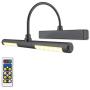 LUXSWAY Wireless Picture Light Battery Operated, Remote Control Painting Light with Rotatable Light Head, Dimmable and Timer Off, Wall Art Light for Pictures Painting Artworking Display-Black