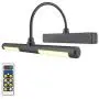 LUXSWAY Wireless Picture Light Battery Operated, Remote Control Painting Light with Rotatable Light Head, Dimmable and Timer Off, Wall Art Light for Pictures Painting Artworking Display-Black
