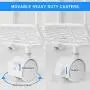 Storage Organizer, Foldable Stackable Storage Bins 3 Tiers Rolling Metal Wire Cart Baskets with 4 Wheels DIY Closet Organizer for Bathroom Bedroom Kitchen Living Room Office