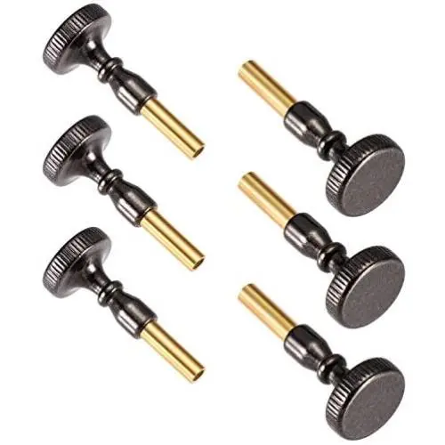 Canomo 6 Packs On/Off Replacement Light Lamp Turn Knobs Extension Socket Knob with 1/2'' Extensions, Black Nickel