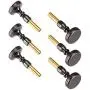 Canomo 6 Packs On/Off Replacement Light Lamp Turn Knobs Extension Socket Knob with 1/2'' Extensions, Black Nickel