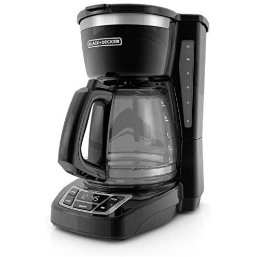 BLACK+DECKER 12-Cup Programmable Coffeemaker, Black, CM1160B