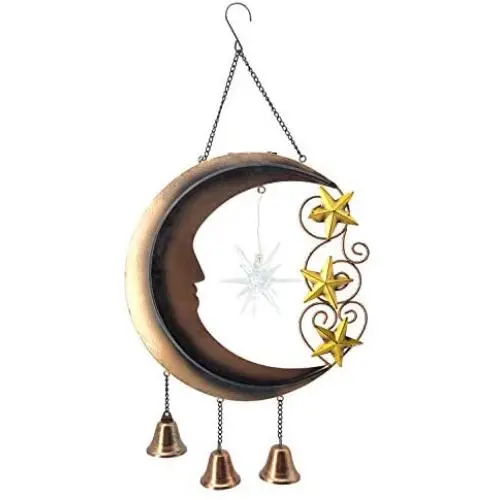 EH-Garden Solar Garden Decorative Lights Outdoor - Metal Moonlight for Garden Door, Patio, Window,(Brown Hanging Moon) EH-Garden Solar Garden Decorative Lights Outdoor - Metal Moonlight for Garden Door, Patio, Window,(Brown Hanging Moon)