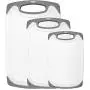 HOMWE Kitchen Cutting Board (3-Piece Set) - Juice Grooves with Easy-Grip Handles - BPA-Free, Non-Porous, Dishwasher Safe - Multiple Sizes (Gray) HOMWE Kitchen Cutting Board (3-Piece Set) - Juice Grooves with Easy-Grip Handles - BPA-Free, Non-Porous, Dishwasher Safe - Multiple Sizes (Gray)