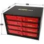 Olympia Tools 90-800 4-Drawer Hardware Organizer includes 2000-pieces Small Hardware, black/red