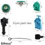 Elfnico Battling Tops Metal Fusion Starter Set with 4D Launcher Grip Burst Battle Set Packed in Storage Case