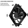 uphere 120mm Case Fan PWM 4PIN Long Life Cooling Case Fan for PC Cases, CPU Coolers, and Radiators,NK12BK4-3