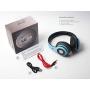 iJoy Matte Rechargeable Wireless Bluetooth Foldable Over Ear Headphones with Mic, Avatar