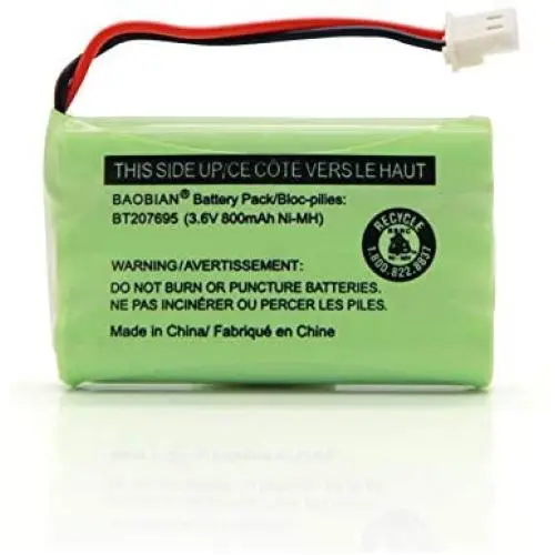 BAOBIAN BT207695 3.6V 800mAh Ni-MH Cordless Battery Pack Compatible with VTech VM3251 VM3252 VM3261 Digital Video Baby Monitor BAOBIAN BT207695 3.6V 800mAh Ni-MH Cordless Battery Pack Compatible with VTech VM3251 VM3252 VM3261 Digital Video Baby Monitor