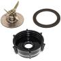 Blendin Ice Crusher Blade with Jar Base Cap, Rubber O Ring Sealing Ring Gasket Combo, Compatible with Oster and Osterizer Blenders