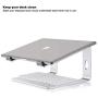 Standmit Laptop Stand Pro, Aluminum Computer Riser, Ergonomic Desktop Notebook Metal Holder Compatible with MacBook Air Pro,HP,Dell,Lenovo, More 10 11 12 13 14 15 15.6 16 Inch Laptops(Silver)