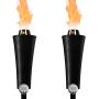 20lb Outdoor Propane Gas Tiki Style Torch - Easily Transform Your Place Into an Elegant Paradise with This Portable 71 inch Long Burning Torch Lighting That Will Compliment Any Yard, Pathway, Backyard