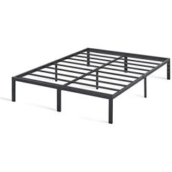 Olee Sleep 14 Inch Heavy Duty Steel Slat/ Anti-slip Support/ Easy Assembly/ Mattress Foundation/ Bed Frame/ Noise Free/ No Box Spring Needed, Queen