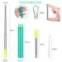 Fomuson 2 Pack Reusable Straws Metal Straw - Portable Stainless Steel Straw Telescopic Straw with Case, and are Suitable for Coffee, Juice, Smoothie, Milkshake